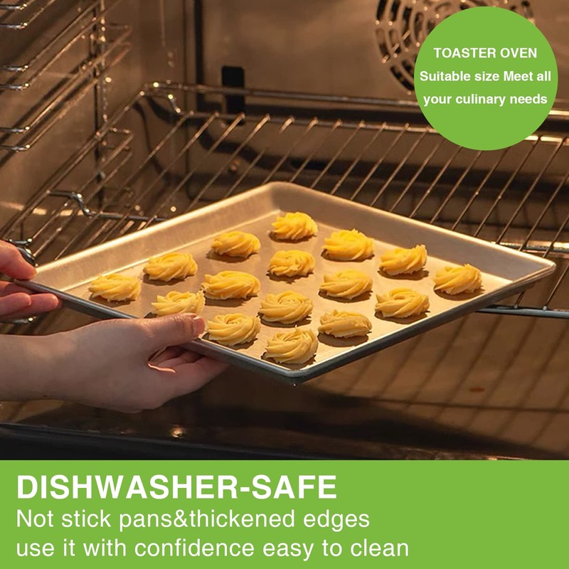 Baking Sheet Pan for Toaster Oven, Stainless Steel Baking Pans