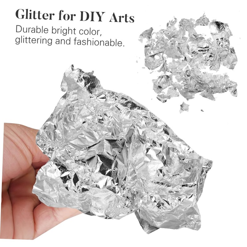 VILLFUL 100pcs Silver Gilding Foil Imitation Gold for DIY Art