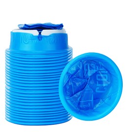 CLOUDBERG 24 Pack Blue Emesis Bags Disposable for Kids, 1000 ml Vomit Bag for Morning Sickness, Portable Nausea Bag for Pregnant Women,Barf Bags with Leak Resistant Design car and Travel