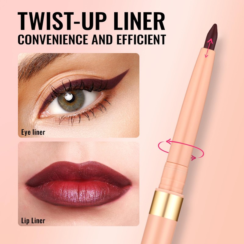 Oulac Matte Plummy Brown Lipliner Pencil Waterproof - Smooth and