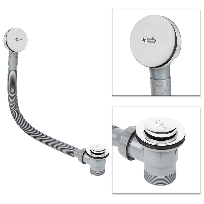 Ultra 1.5 Inch Chrome Click Clack Bath Waste Plug ABS