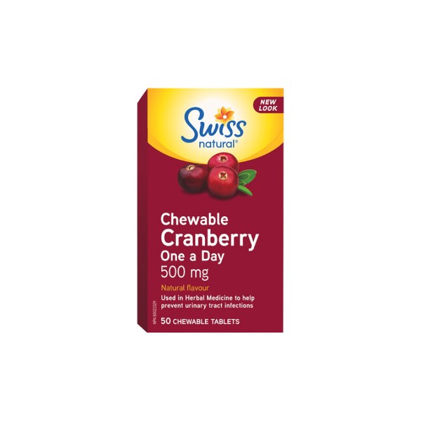Swiss Natural Cranberry One A Day - 50 Chew Tabs