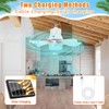 Grinsvalley 2 Set Solar Powered Ceiling Fan with Light, 17.7