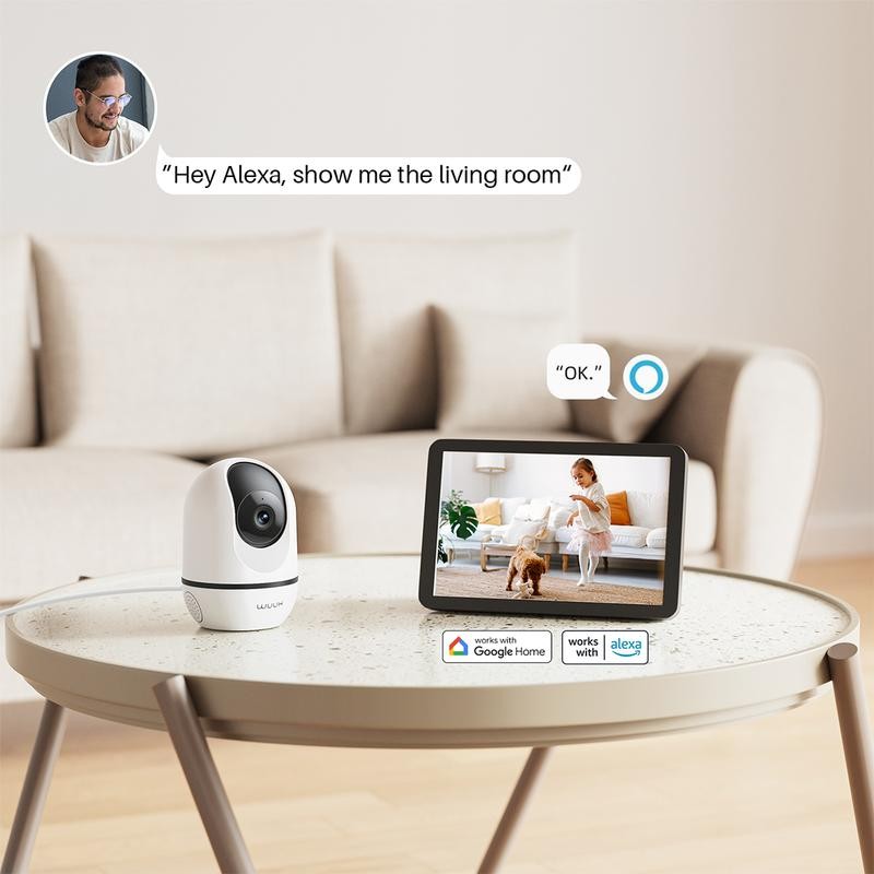 WUUK 4MP Indoor Security Camera for Home Surveillance, Wi-Fi Home