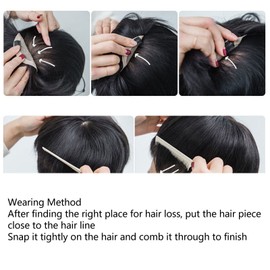 ANGGREK Men Hair Toupee, Men Top Hair Piece Men Toupee Men Hair Replacement System Men Hair Piece Fashionable Men Toupee