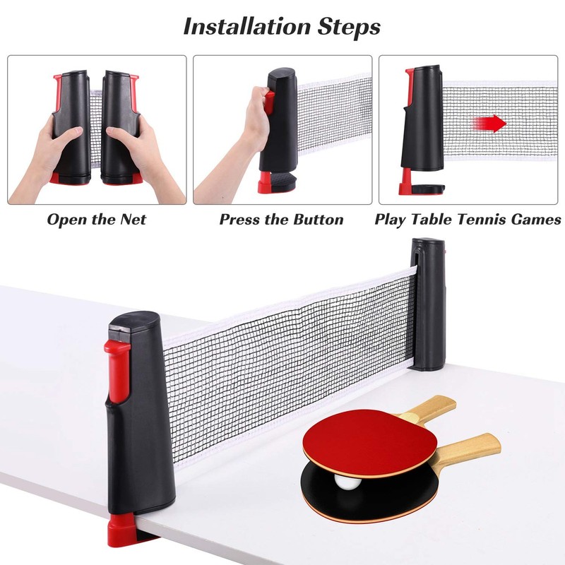 Tencoz Ping Pong Net, Retractable Table Tennis Nets for Table,