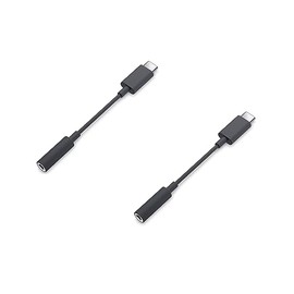 Dell OEM Adapter USB-C to 3.5mm Aux Headphone Jack - Black - CN-03GVVD - 2 Pack