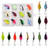 Fishing Lure Spinner Bait, 12pcs Spoon Lures Hard Metal Fishing
