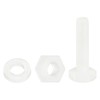 uxcell 150 Pcs/50 Sets Nylon Hex Bolts, M3 x 12mm