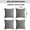 Home Brilliant Grey Outdoor Cushion Covers 45cm x 45cm Sunbrella