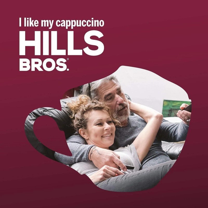 Hills Bros Instant Cappuccino White Chocolate Caramel 16 Ounce Pack