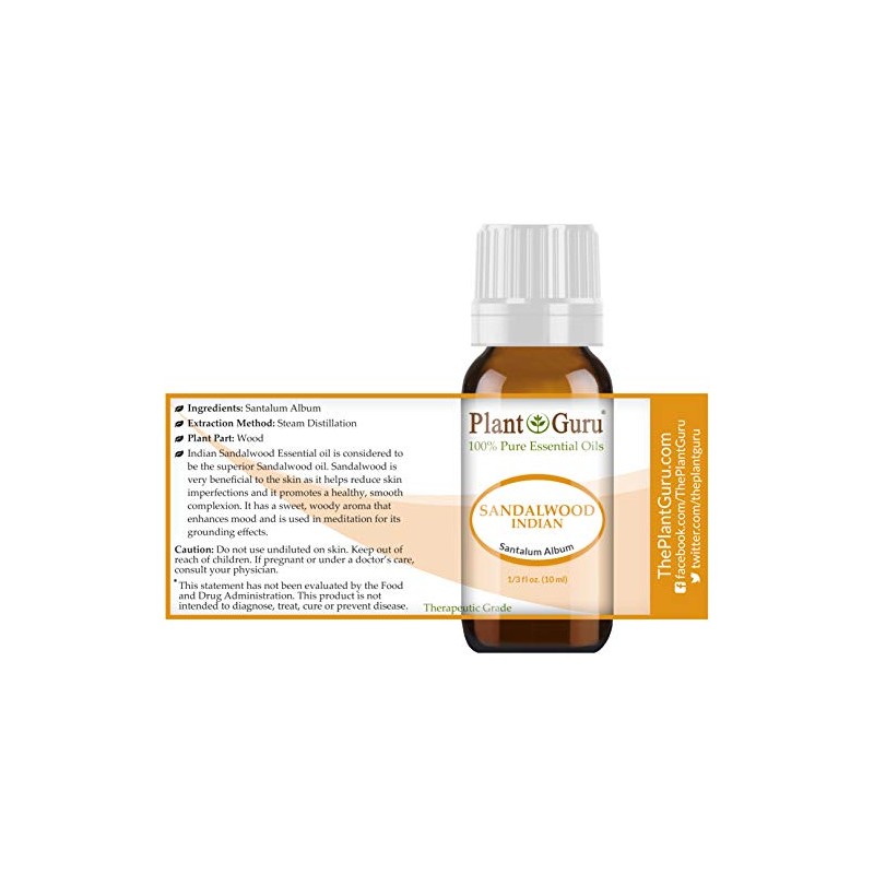 Sandalwood (East Indian Mysore) Essential Oil 10 ml 100% Pure