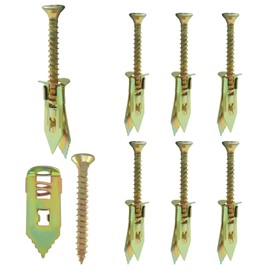 Unlorspy 100 Pcs Self Srilling Drywall Anchors 0.47" x 1.18" (12mm x 30mm) Heavy Duty Self Screwing Drywall Anchors with 35mm Screws for Cabinets, Shelves, Shelf Straps