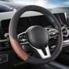 Car Steering Wheel Cover, Elastic Stretch Leather Non-Slip Vehicle Steering