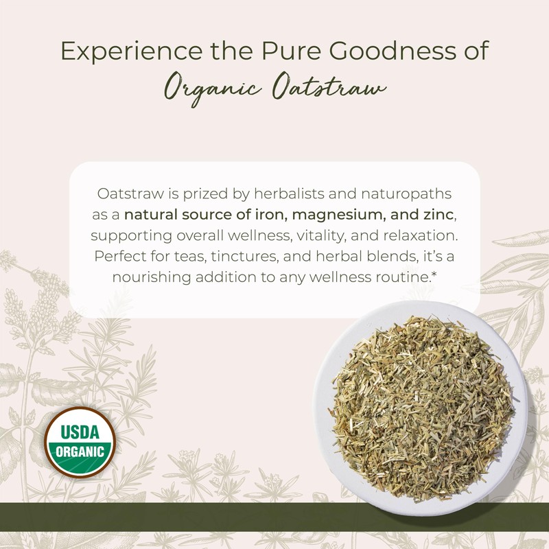 Starwest Botanicals Oatstraw Loose Leaf Organic - Dried Herb for
