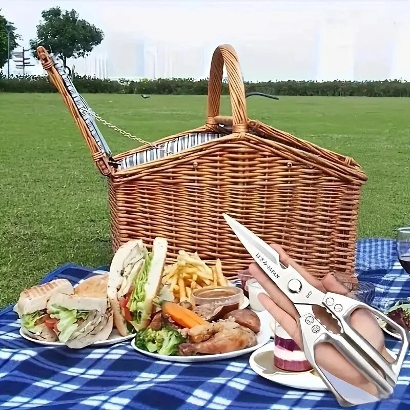 SK5 HEAVY-DUTY STAINLESS STEEL KITCHEN SCISSORS (SILVER )