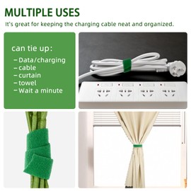JIUZI Green Plant Tape - Reusable Garden Tape for Outdoor Plants, Adjustable Plant Supports for Climbing Plants, Strong-Grip Plant Ties for Healthy Growth (16.4 ft x 0.6 inch, Green)