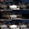 4Pack Solar Motion Lights Outdoor,3600LM Bright 184 LEDs Larger Solar