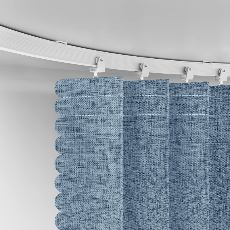 AJAZZ 100% Blackout Accordion Room Divider Curtains - with Flexible