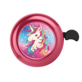 Pink Unicorn Bike Bell for Kids Girls Boys,Adjustable Size Bicycle Bell Bike Accessories for Adult Women Men Clear Sound Bike Horns
