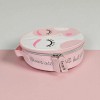 BENEFIT S/F Pink Round Beauty Face Makeup Bag size 9×9