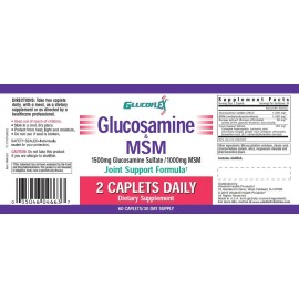 Glucoflex 1500mg Glucosamina Msm 1000mg 60 Comprimidos Sin Sabor                                                                                      