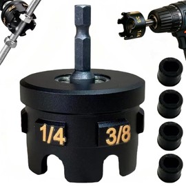 Alloy Threaded Rod Nut Runner with 4 Replacement Heads，Fast Nut and Bolt Removal