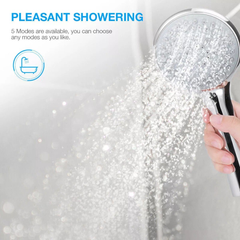 Premiumwire High Pressure Shower Head 5 Settings Handheld Shower Heads