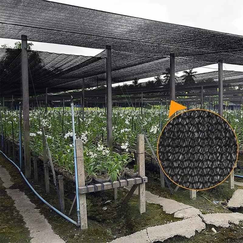 Lawuto Maya Sombra Negra 70% Malla Sombra 4.5x10metros Mallasombras