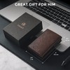 VULKIT Cartera Tarjetero Billetera Pop Up Cierre Magnético RFID Billetera