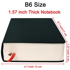 SAYEEC Thick Lined Journal Notebook 720 Pages Leather Journals for Writing B6 Soft Cover College Ruled Notebook 360 Sheets Lined Paper Memo Book Personal Daily Diary Gift for Men Work Note Taking