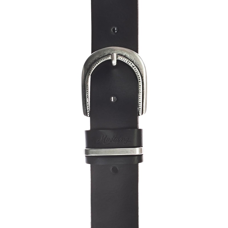 MUSTANG Women's Genuine Leather Belt, black