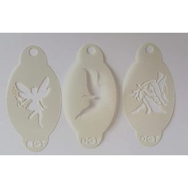 3 x fairy theme face painting stencils reusable many times fairies mythology