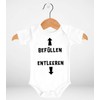 MoonWorks® Baby bodysuit with saying, funny filling, emptying, organic cotton,