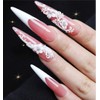 YIMART 500pcs Acrylic Medium Long Stiletto Nail Tips Easy Coffin