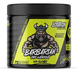 BIOTECKPHARMA | Pre entreno barbarian de 350 gr rinde 35 servicios (OXA)