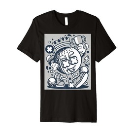 Funny Animated King Golf Ball Hero Champ, Gift for Golfers Premium T-Shirt