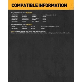 Drilled and Slotted Front Brake Kit Rotors Ceramic Brake Pads for Nissan 2005-2019 Frontier 4.0L, Nissan 2005-2015 Xterra,Nissan 2008-2012 Pathfinder 4.0L,Nissan 2005-2007 Pathfinder,(11.63”, 295.6mm)