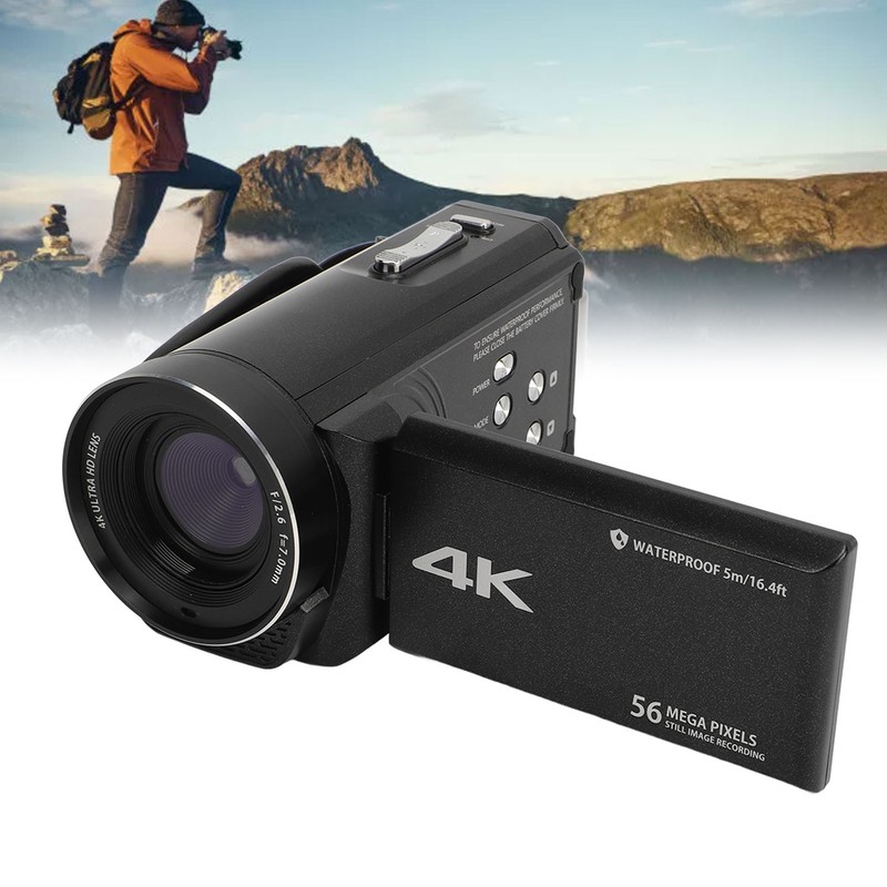 4K Video Camera Camcorder Intelligent Anti Shaking 56MP Vlogging Camera