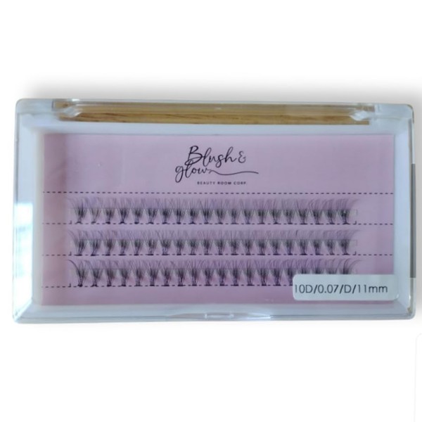 Blush & Glow Cluster Lashe Extension (10D/0.07/3row/12mm)