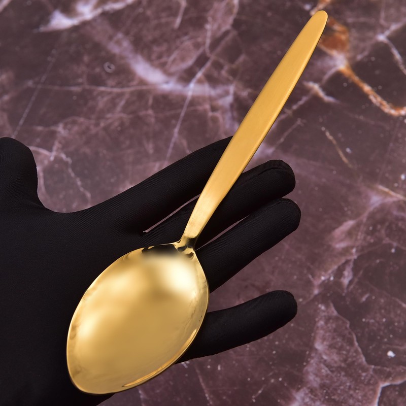 BNAZIND Kunz Shiny Golden Spoon |18/10 Stainless Steel Titanium Basting
