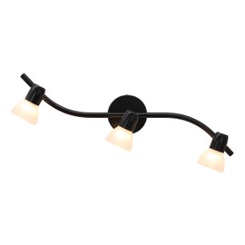XiNBEi Lighting Track Lighting, 3 Light Modern Black Curved Kitchen Track Ceiling Light Fixtures XB-TR1223-3-MBK