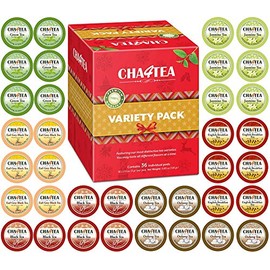 Cha4TEA 36-Count Variety Tea Sampler Pack for Keurig K-Cup Brewers, Multiple Flavors (Green Tea, Black Tea, Jasmine, Earl Grey, Oolong Tea, English Breakfast)