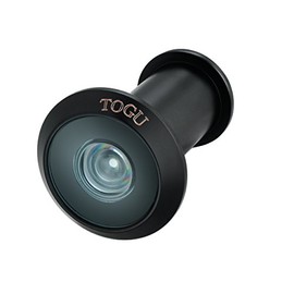 TOGU TG3016NG-BC UL Listed Solid Brass HD Glass Lens 220-degree Door Viewer Peephole for 1-3/8" to 2-1/6" Doors, Matte Black Finish