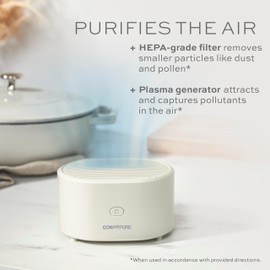 Conair Portable Small Air Purifier, Rechargeable Corded/Cordless, HEPA Air Filter, Allergy Relief, Dust, Pollen, Odor Control, Bedroom, Dorm Room, Small Room