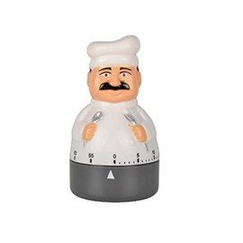 Jayron Kitchen Timer Count Down Timer Mechanical Timer 60 Minutes Countdown Timer Chef Shaped Alarm Clock,Suitable for Children and Elderly,Used for Baking,Cooking and Learning