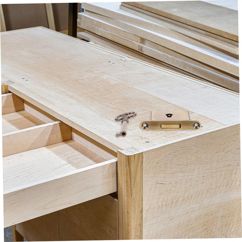 Angoily 1 Set Drawer Lock Cabinet Locks with Key Desk