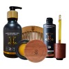 Kit Cuidado De Barba Basico Barbarian Brothers Aceite Bergamota Shampoo