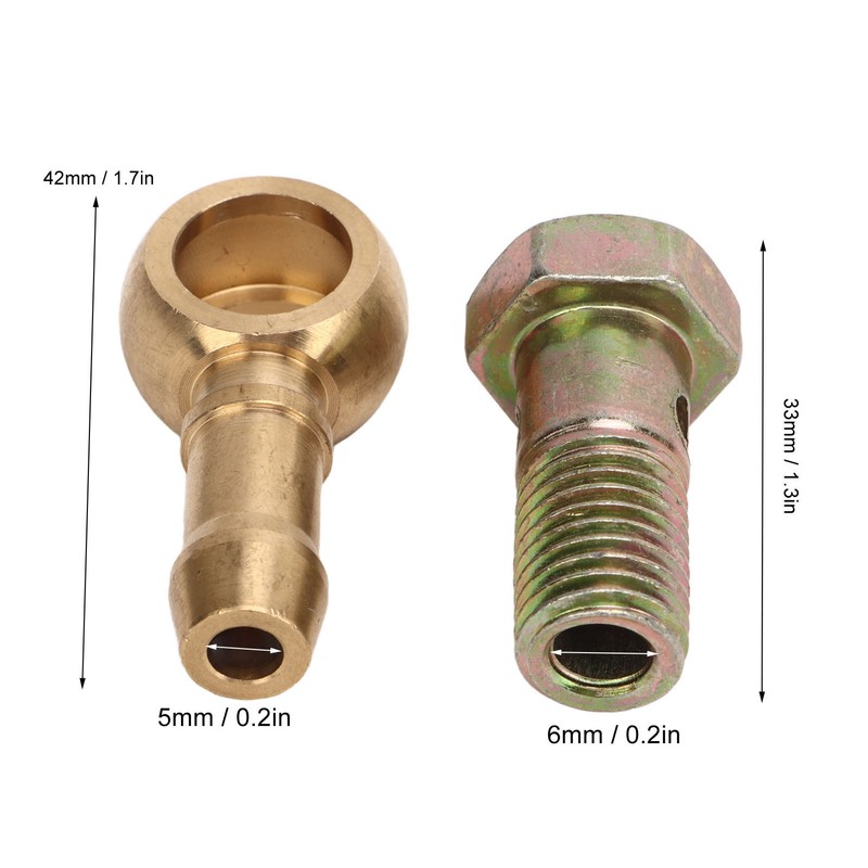 2 Set M12x1.25mm to 3/8in Turbo Water Banjo Bolt Good