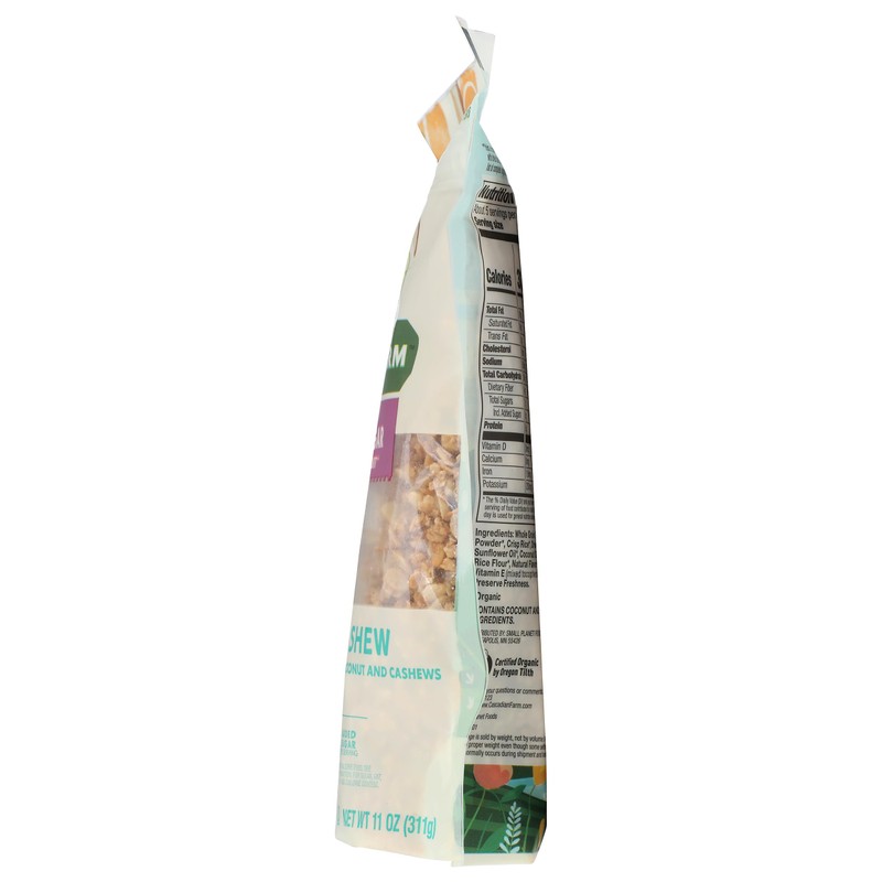 Cascadian Farm Organic Coconut Cashew Granola Cereal, No Added Sugar,